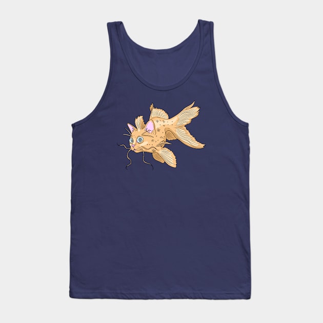 Cat Fish Tank Top by JulieKitzes